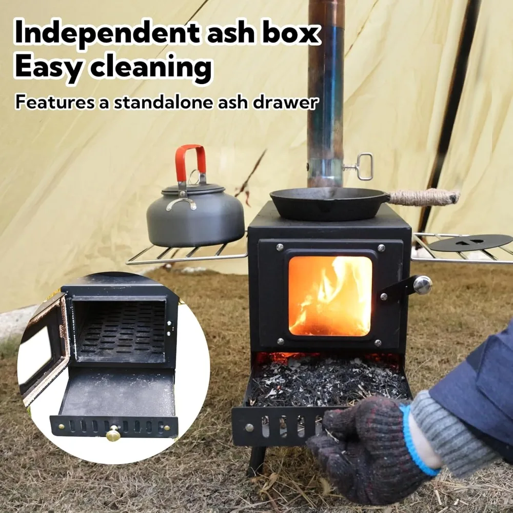 Portable Wood Burning Stove fo - Camping Cooking Tent avis et prix