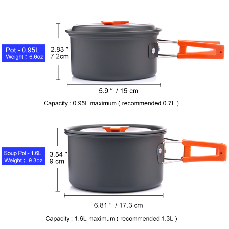 Widesea Camping Outdoor Cookwa - Quechua Camping Cooking Set avis et prix