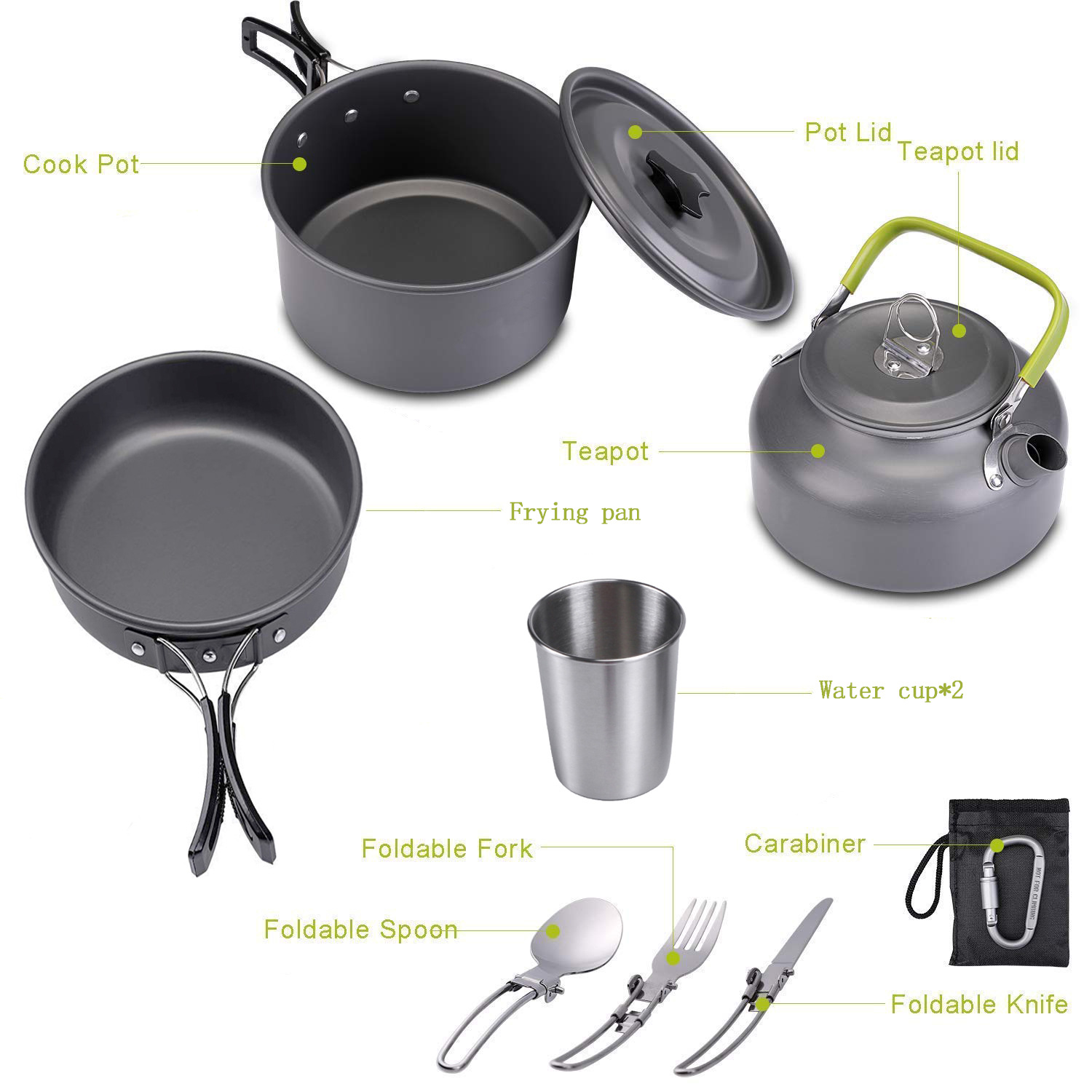 High Quality Aluminium Camping - Quality Camping Cooking Set avis et prix
