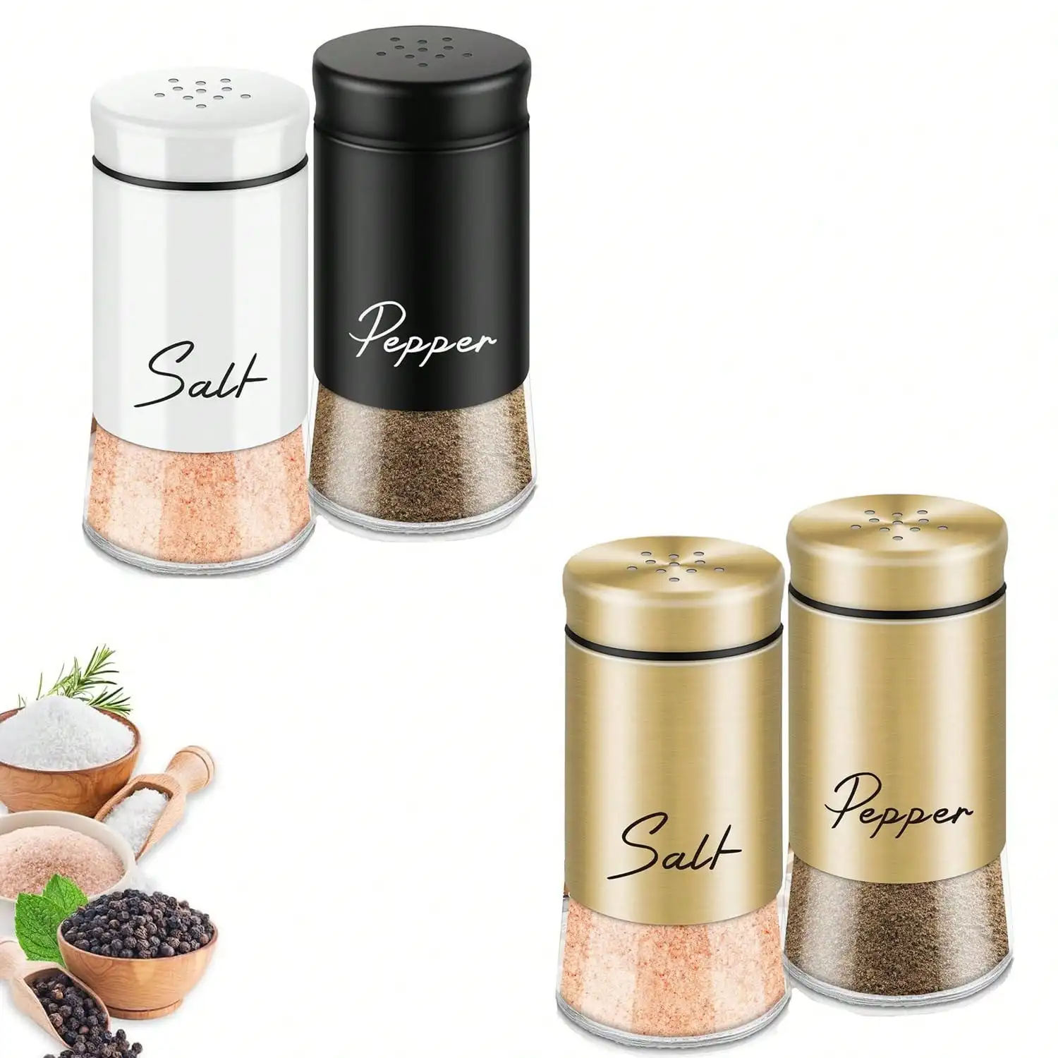 2Pcs 5Oz Glass Bottom Salt Pep - Camping Cooking Dining Set avis et prix