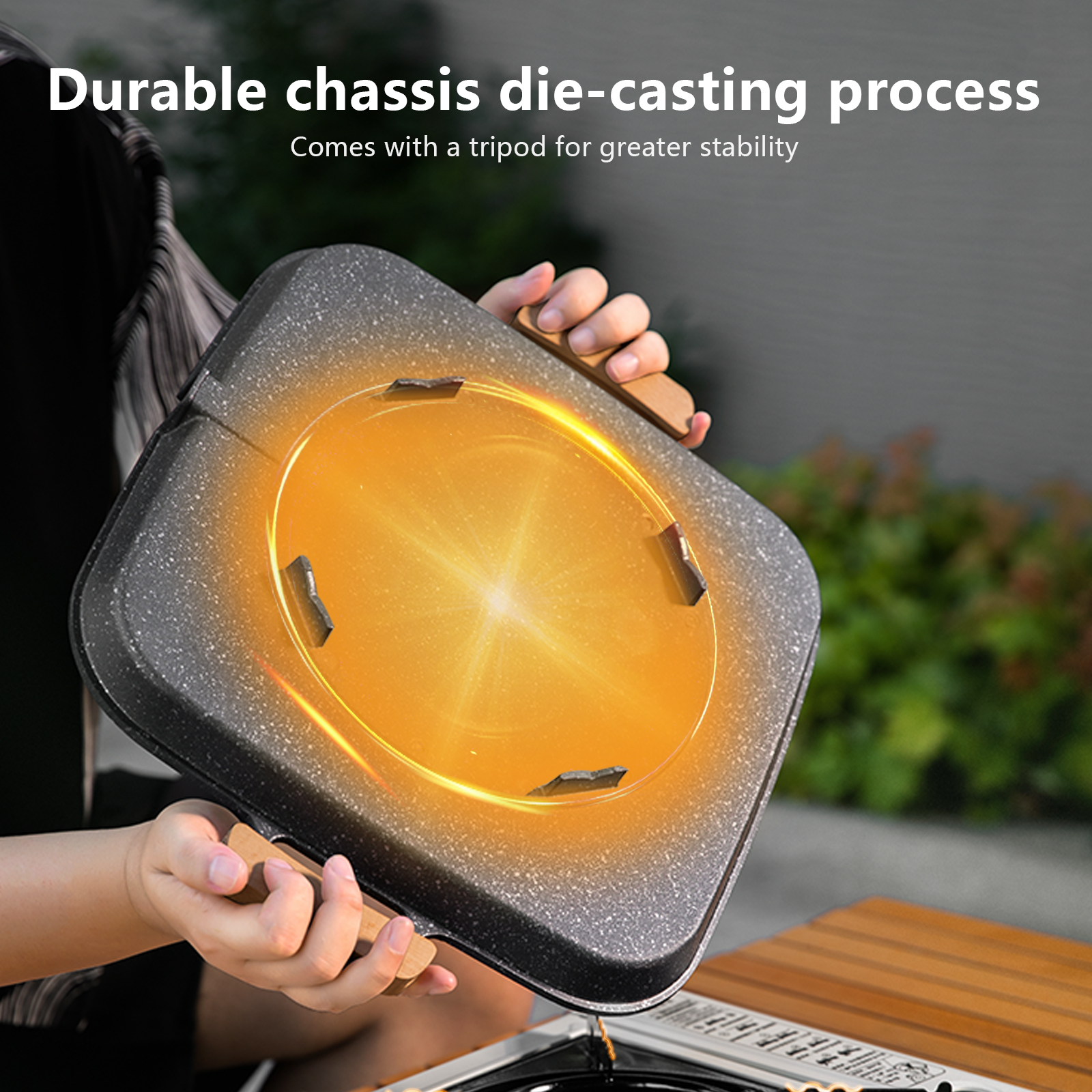 BISINNA Square BBQ Grill Pan N - Camping Cooking Equipment avis et prix