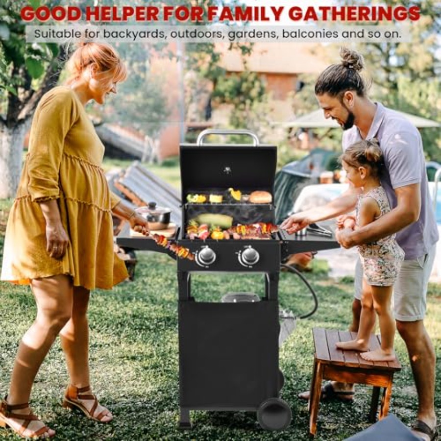2-Burner Gas Grill 234 SQ.IN O - Camping Cooking Top avis et prix