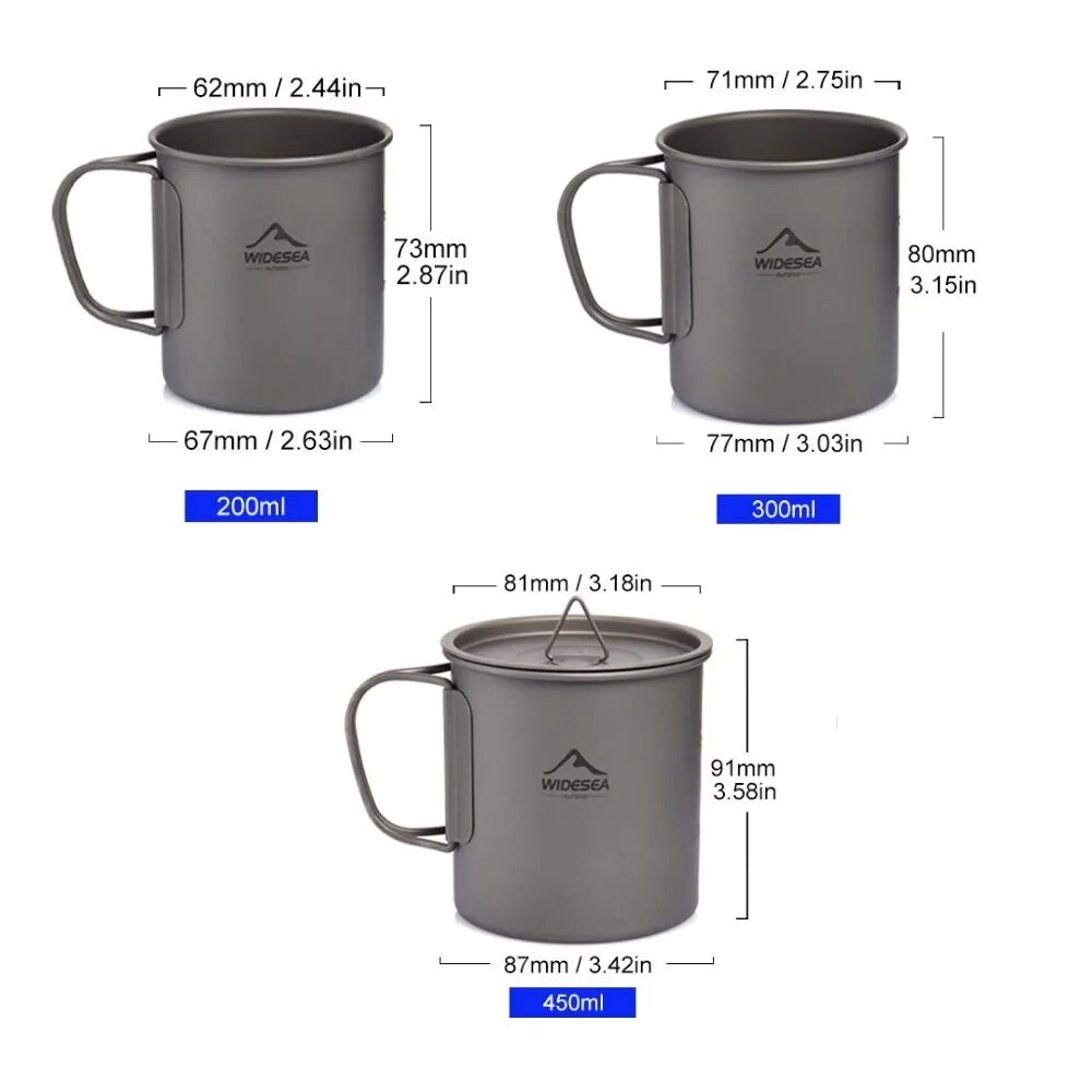 Widesea Camping Mug Titanium C - Quechua Camping Cooking Set avis et prix