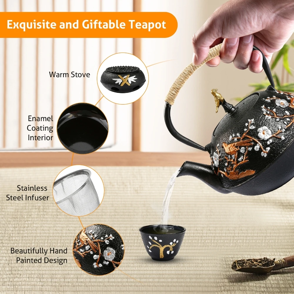 Cast Iron Teapot Set with Alco - Camping Cooking Alcohol avis et prix