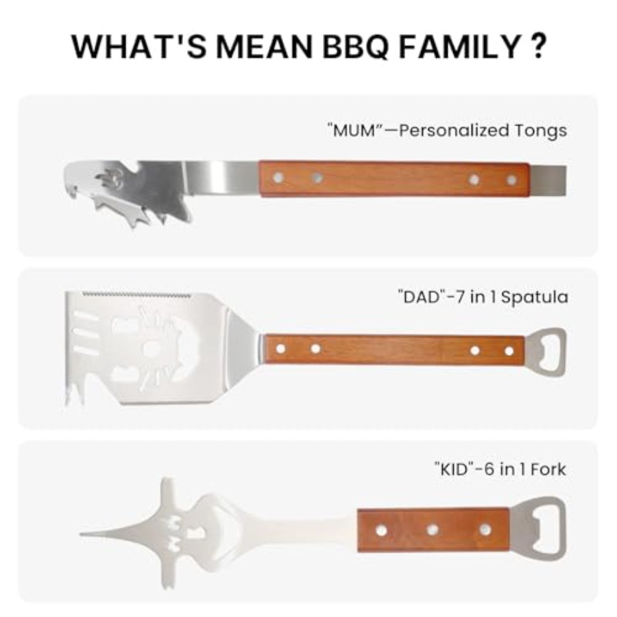 7 in 1 Stainless Steel BBQ Acc - Camping Outdoor Cooking Set avis et prix