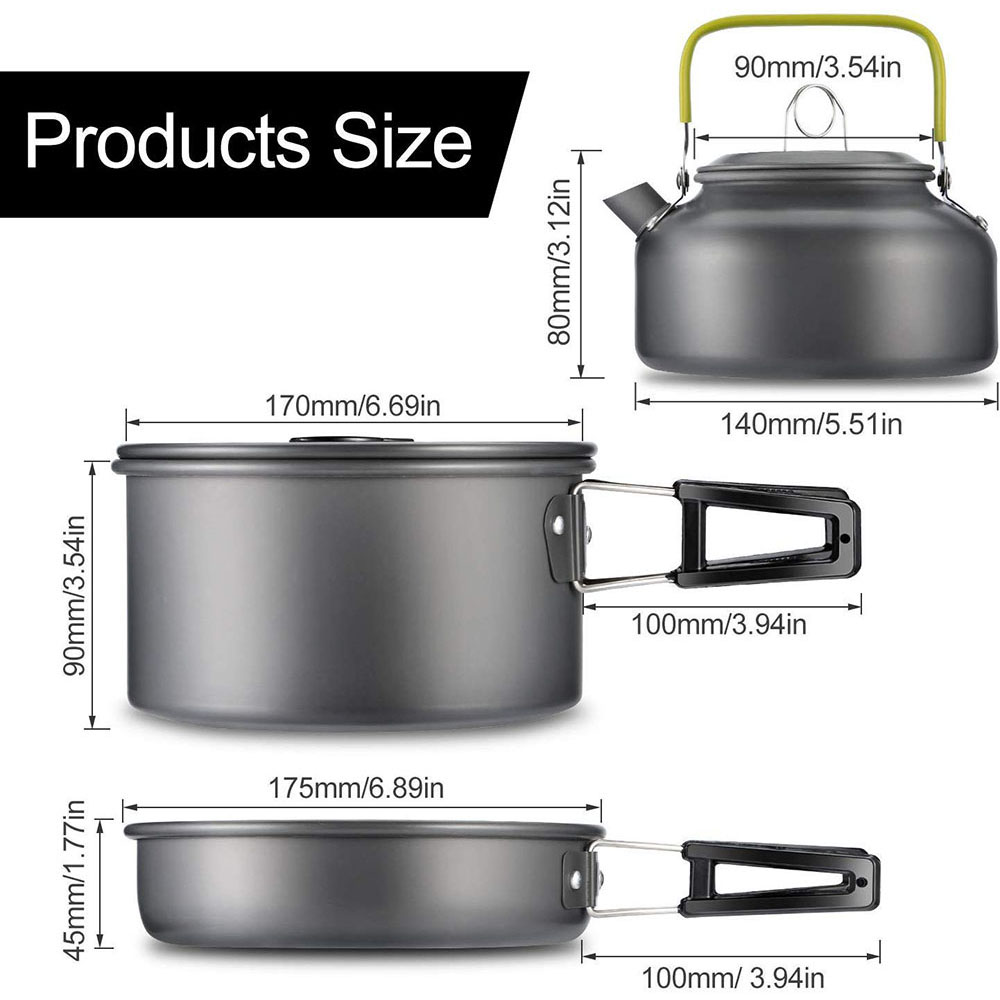 Outdoor camping cookware set a - Camping Cooking Set 2 Person avis et prix