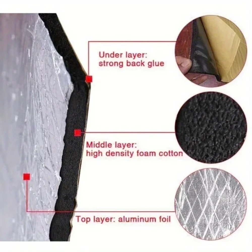 10mm Car Soundproofing Heat In - Aluminum Foil Heavy Duty avis et prix