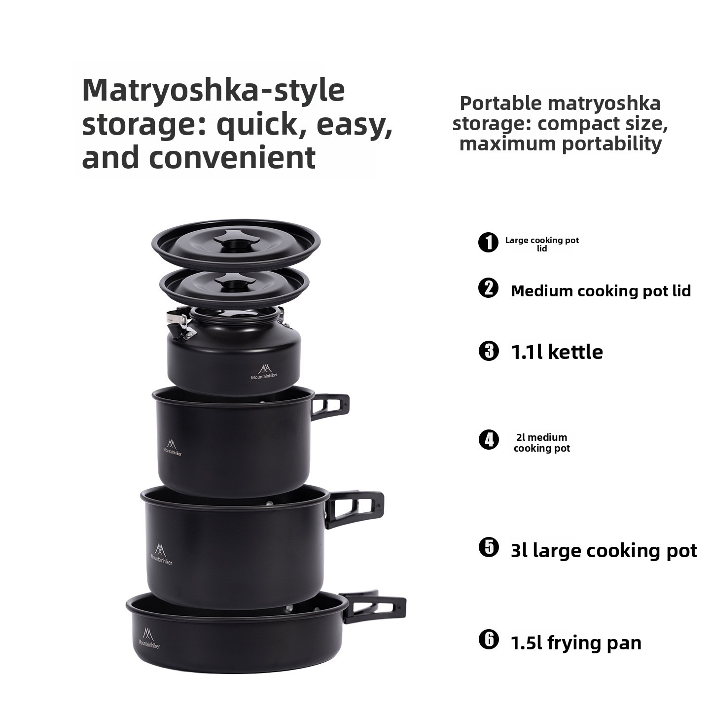 MOUNTAINHIKER Three Four Five- - Camping Cooking Set 2 Person avis et prix