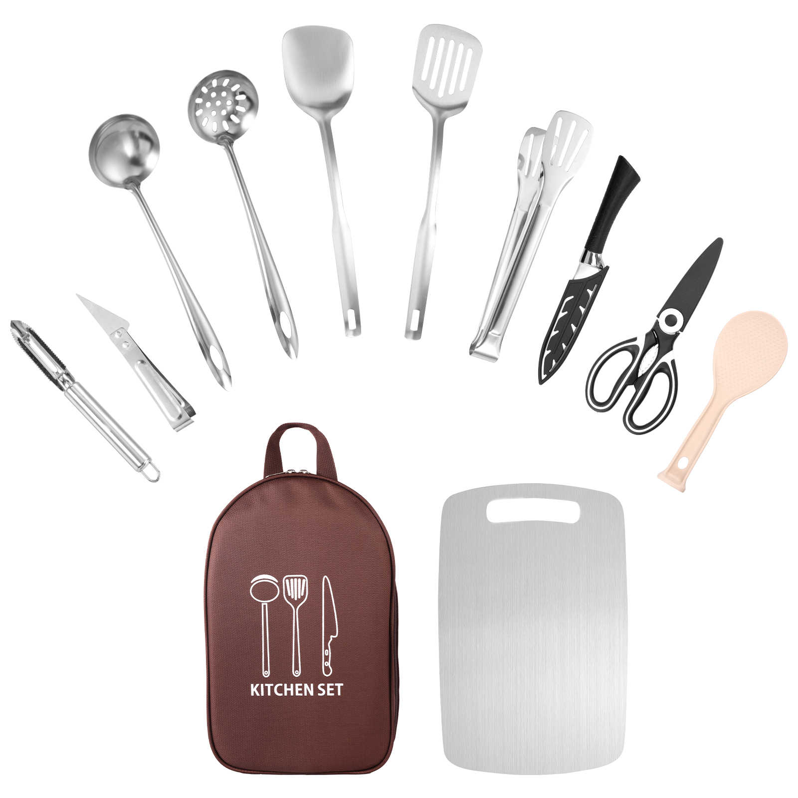12Pcs Cooking Utensils Set Por - Quechua Camping Cooking Set avis et prix