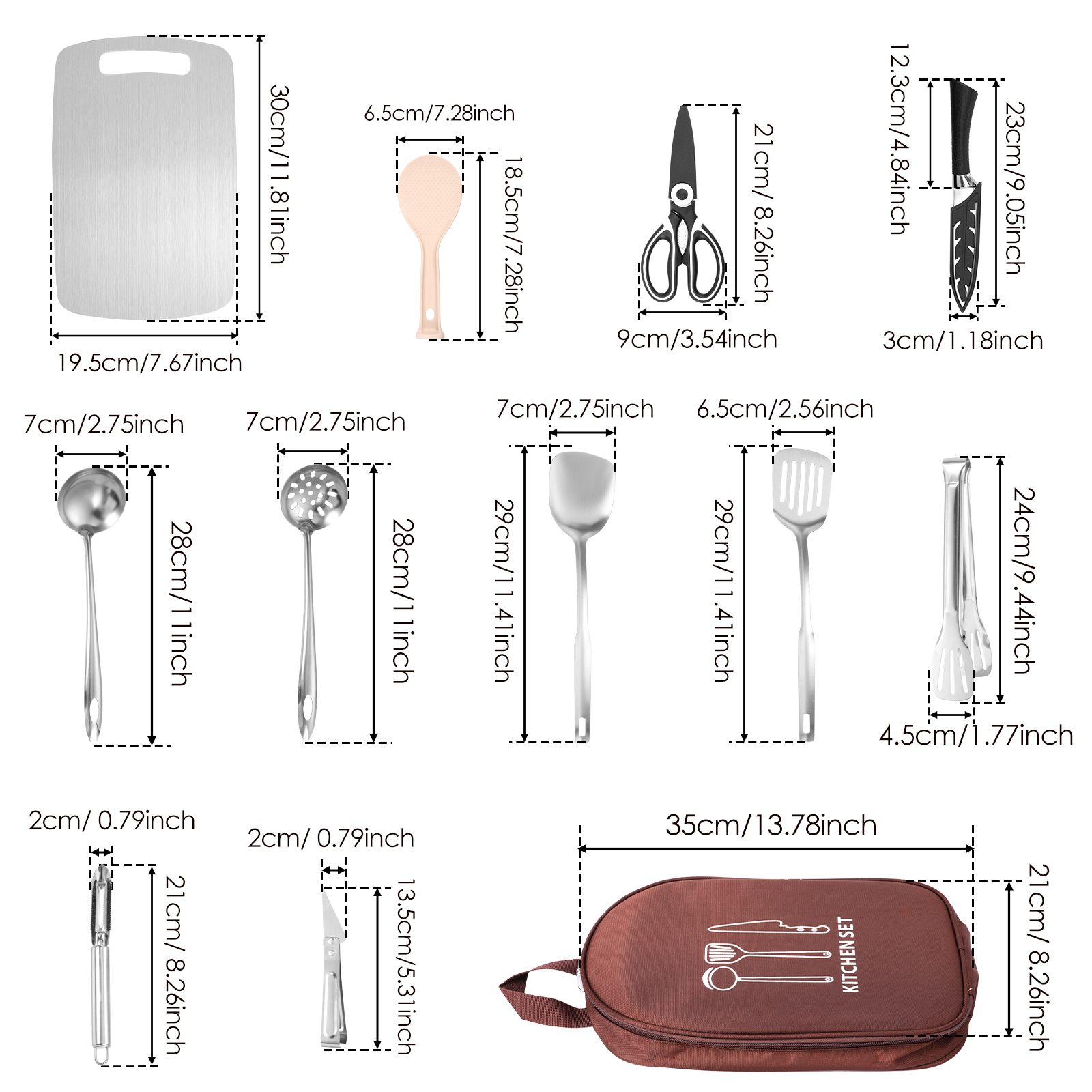 12Pcs Cooking Utensils Set Por - Quechua Camping Cooking Set avis et prix