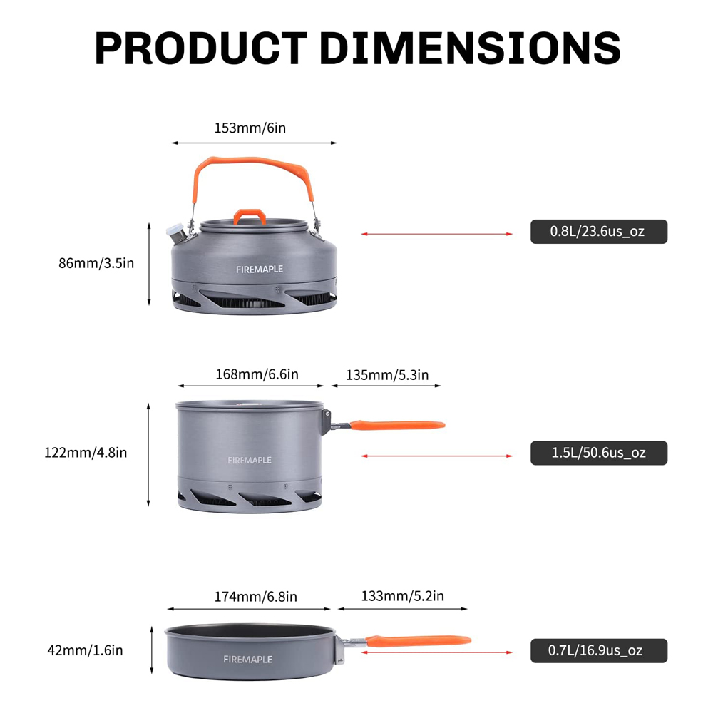 Fire Maple Camping Cookware Ut - Quechua Camping Cooking Set avis et prix
