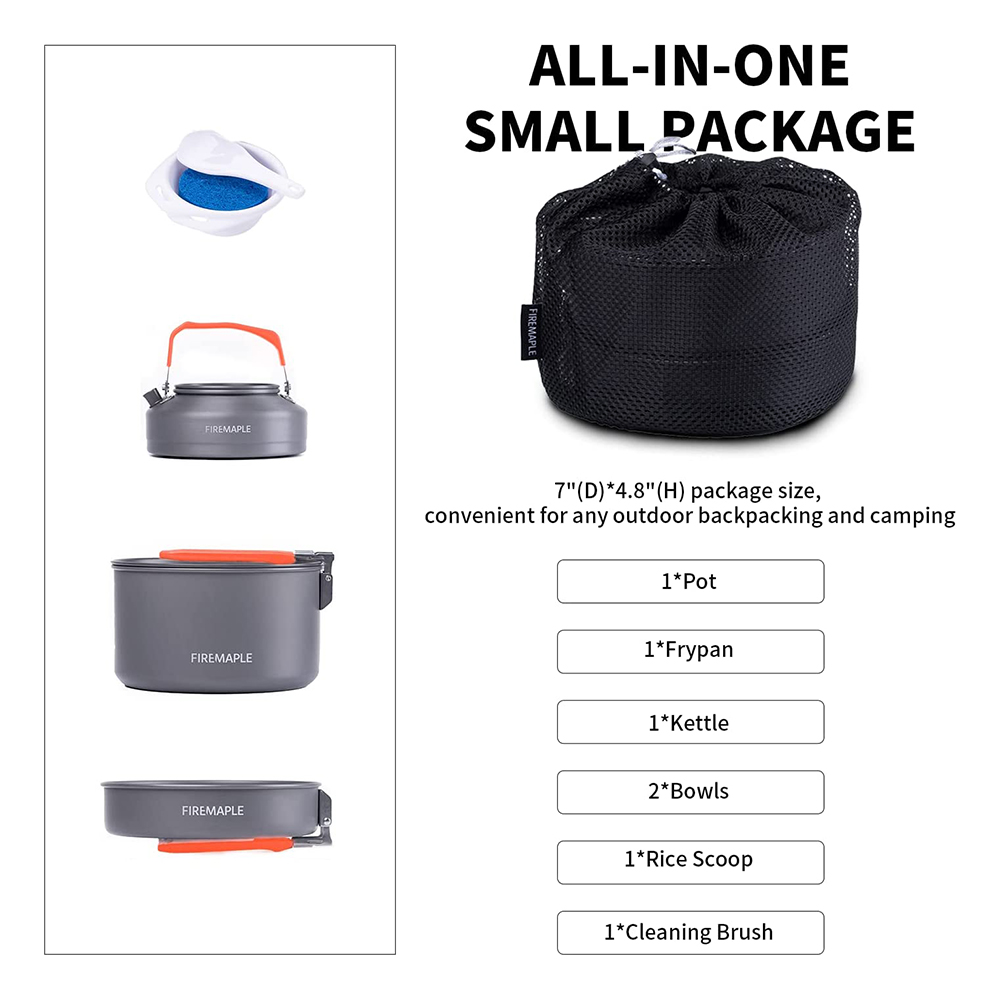 Fire Maple Picnic Pot Pan Set  - Camping Cooking Set 2 Person avis et prix