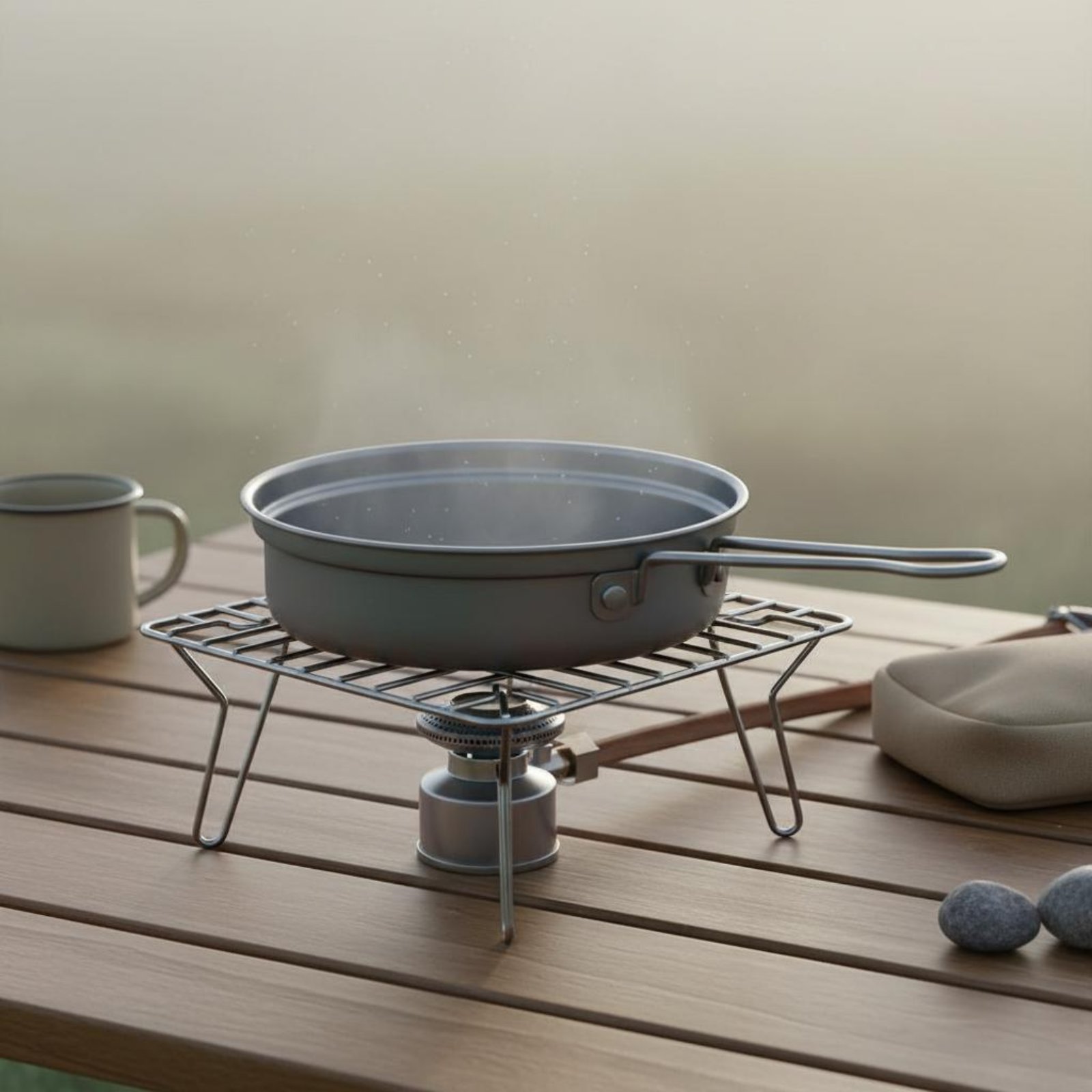 2 Pieces Metal Camping Cook Se - Camping Cooking Dining Set avis et prix