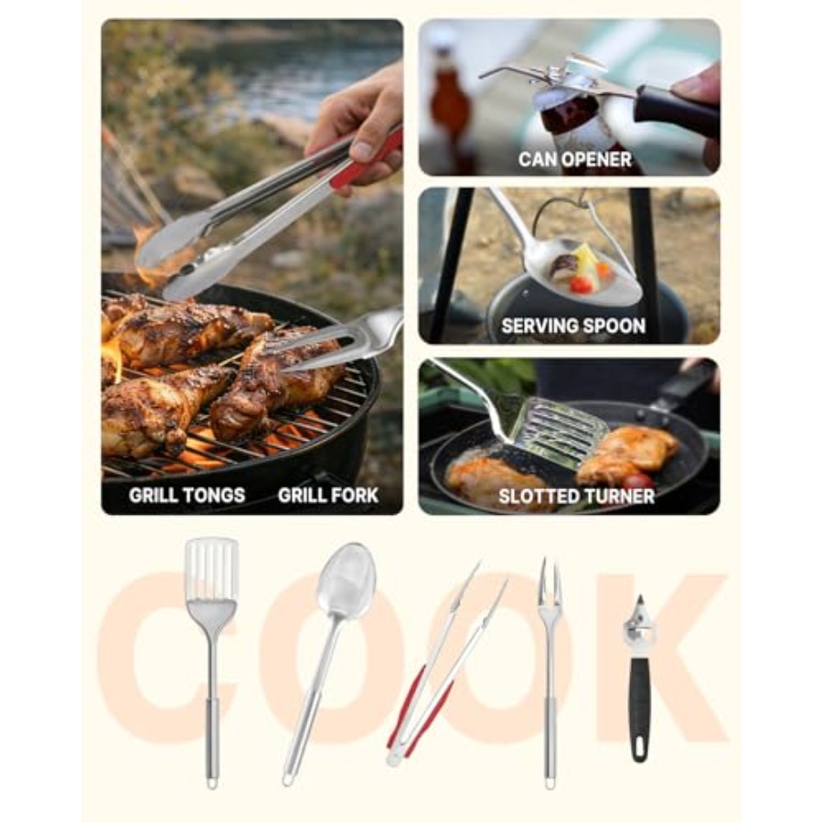 Portable Camping Cooking Utens - Camping Cooking Essentials Kit avis et prix