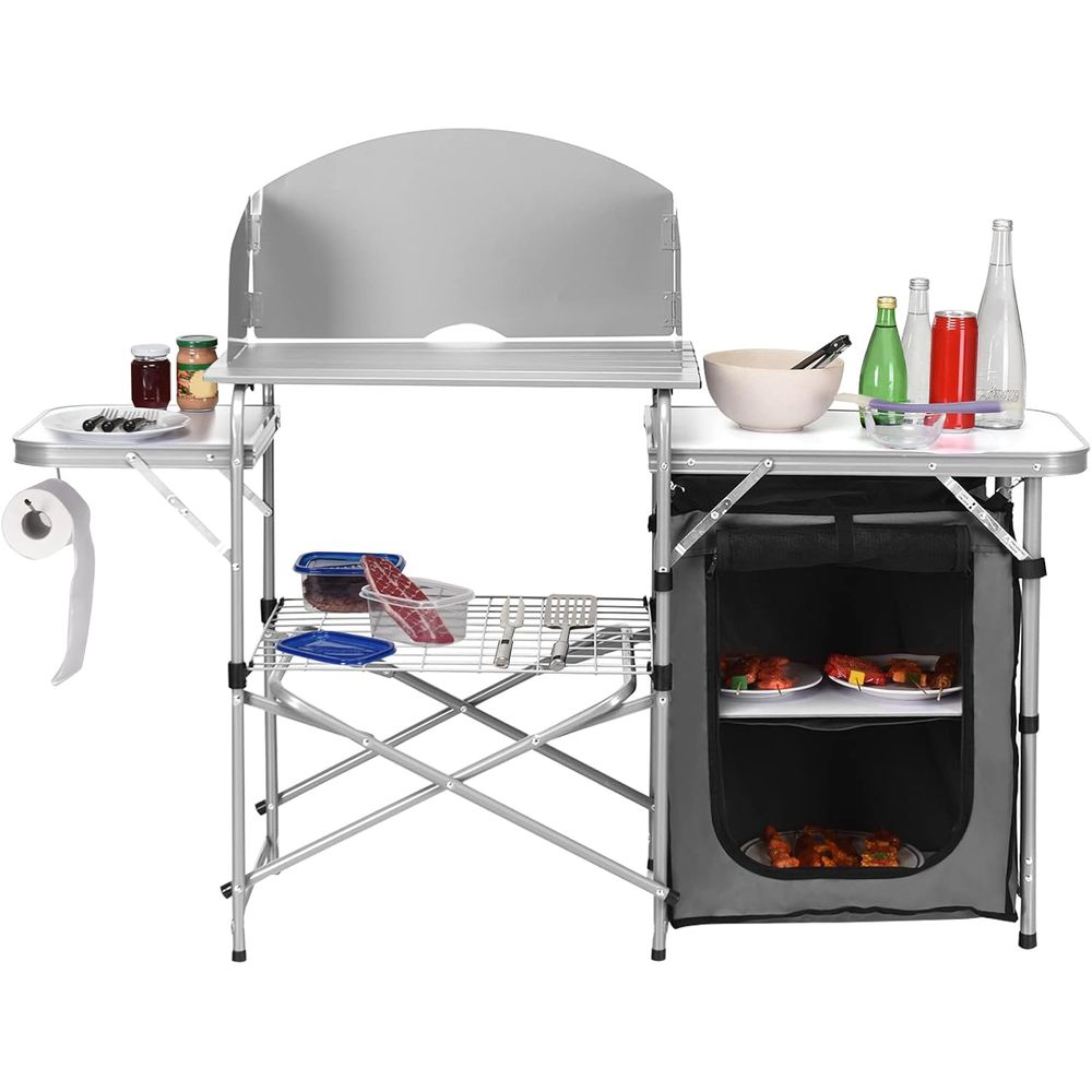 Camping Kitchen Table, Portabl - Camping Cooking Table avis et prix