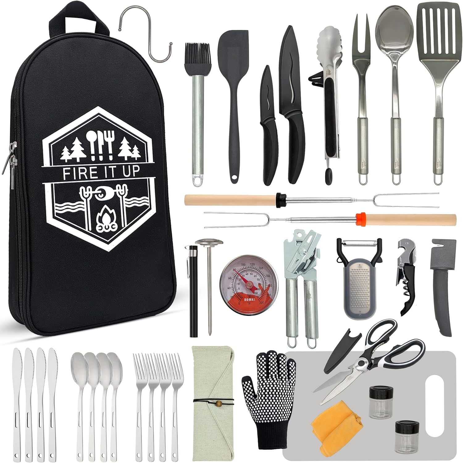 35-Piece Camping Cooking Utens - Camping Cooking Essentials Kit avis et prix