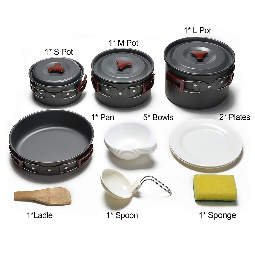 Outdoor Camping Cookware Kit N - Campfire Cooking Anime avis et prix