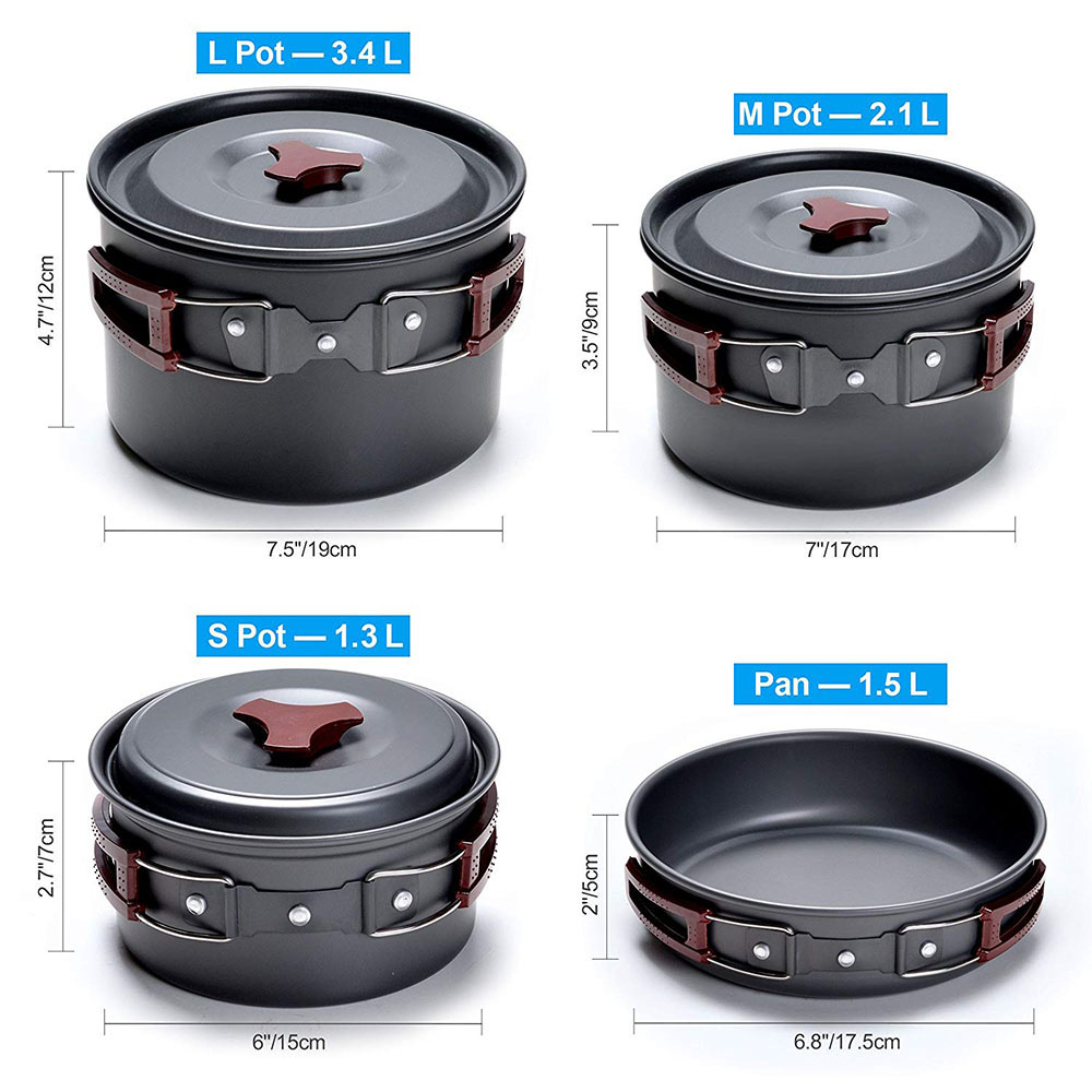 Outdoor Camping Cookware Kit N - Campfire Cooking Anime avis et prix