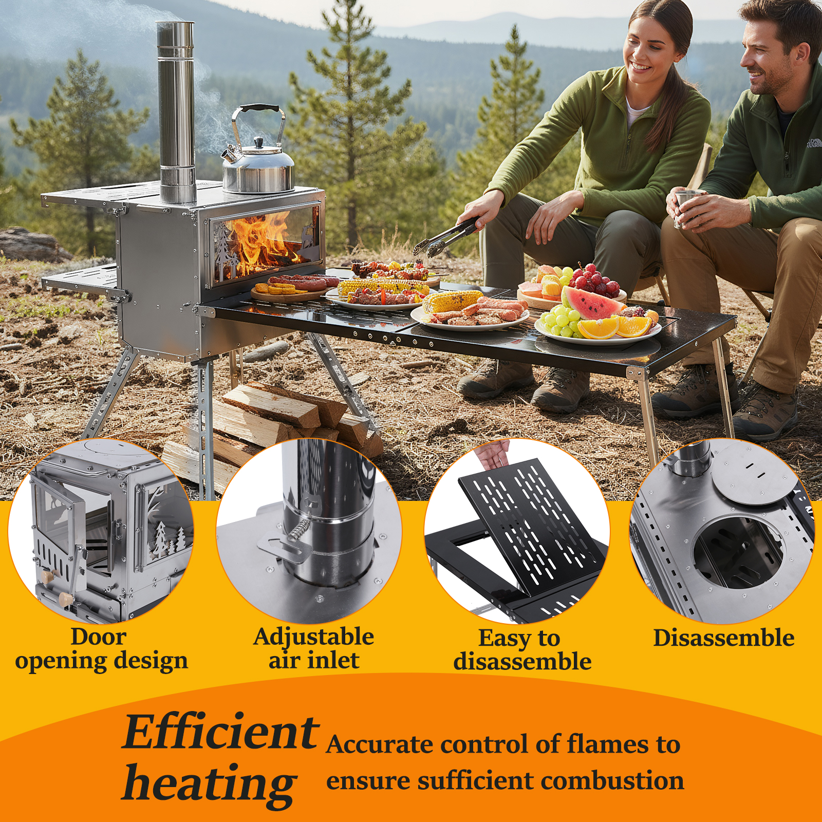 Outdoor Camping Tent Stove wit - Camping Cooking Tent avis et prix