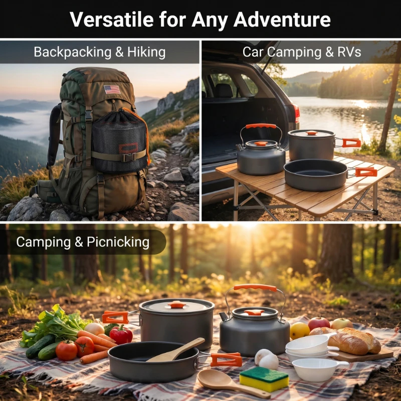 Camping Cookware Set Outdoor P - Quechua Camping Cooking Set avis et prix