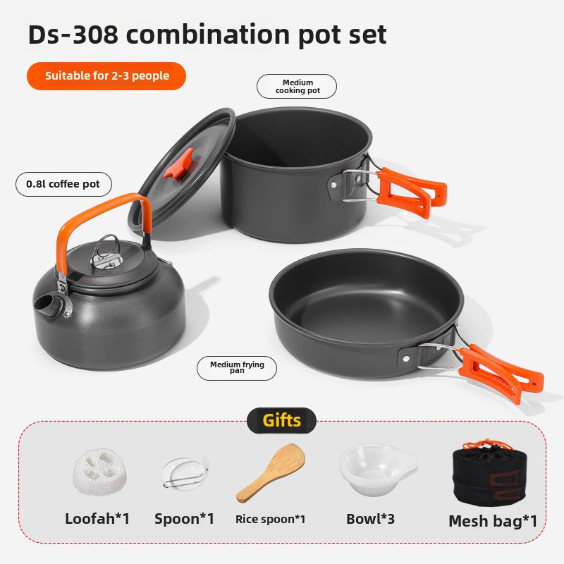 Outdoor Camping Cookware Set f - Camping Cooking Set 2 Person avis et prix