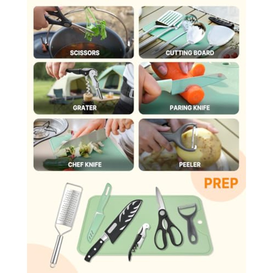 Portable Camping Cooking Utens - Camping Cooking Essentials Kit avis et prix