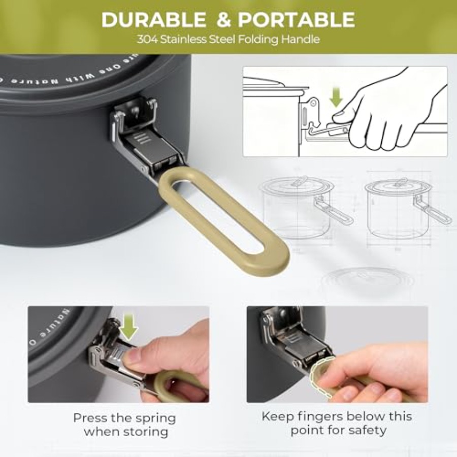Camping Cookware Set - Lightwe - Camping Cooking Set 2 Person avis et prix