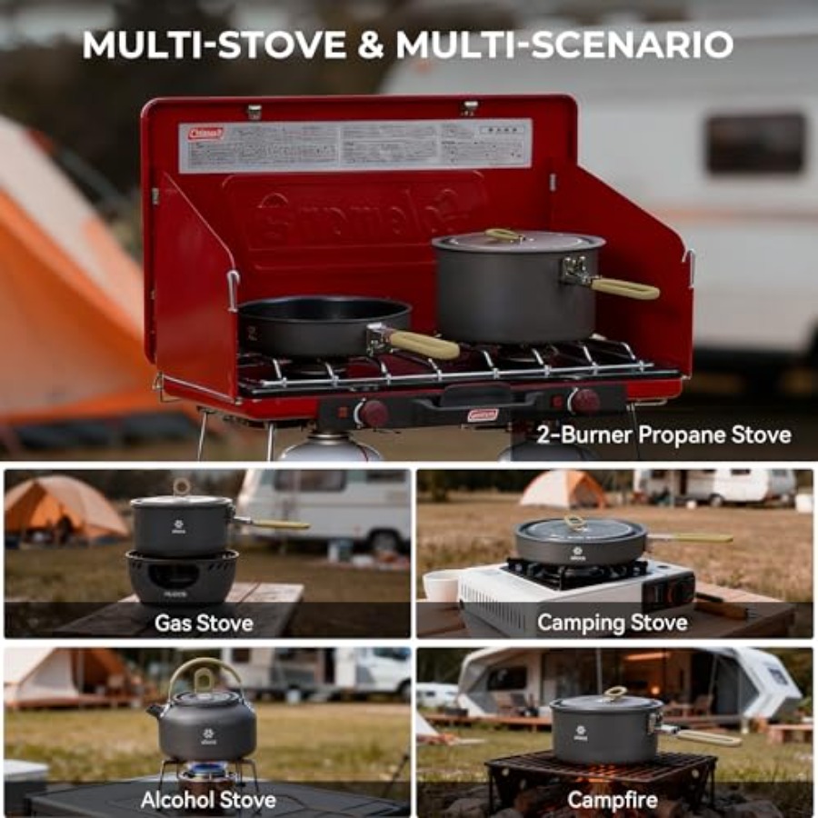 Camping Cookware Set - Lightwe - Camping Cooking Set 2 Person avis et prix