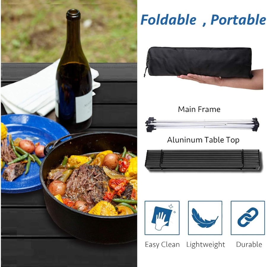 Portable Camping Table with Al - Camping Cooking Top avis et prix