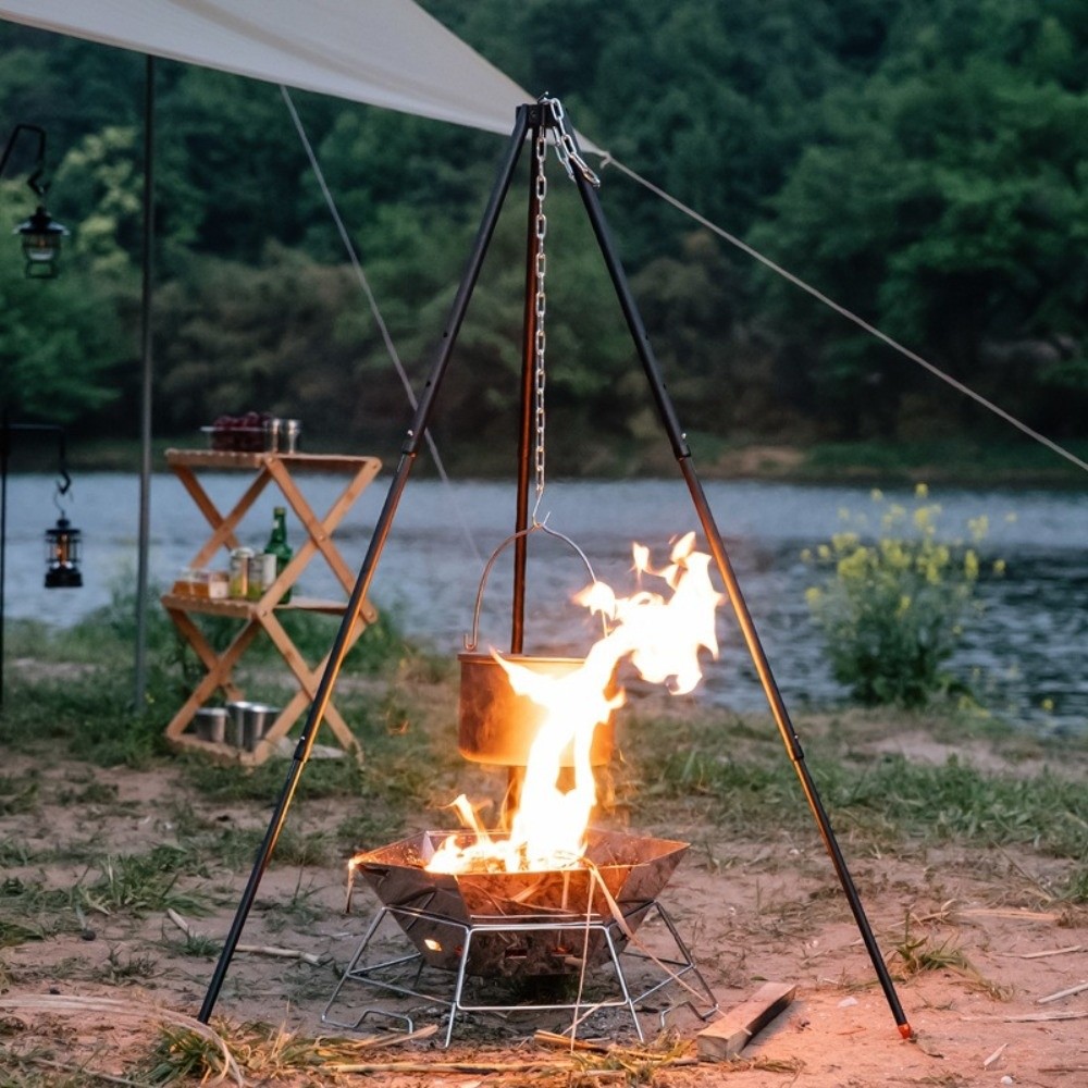 Aluminum Alloy Camping Tripod  - Camping Cooking Pot Tripod avis et prix
