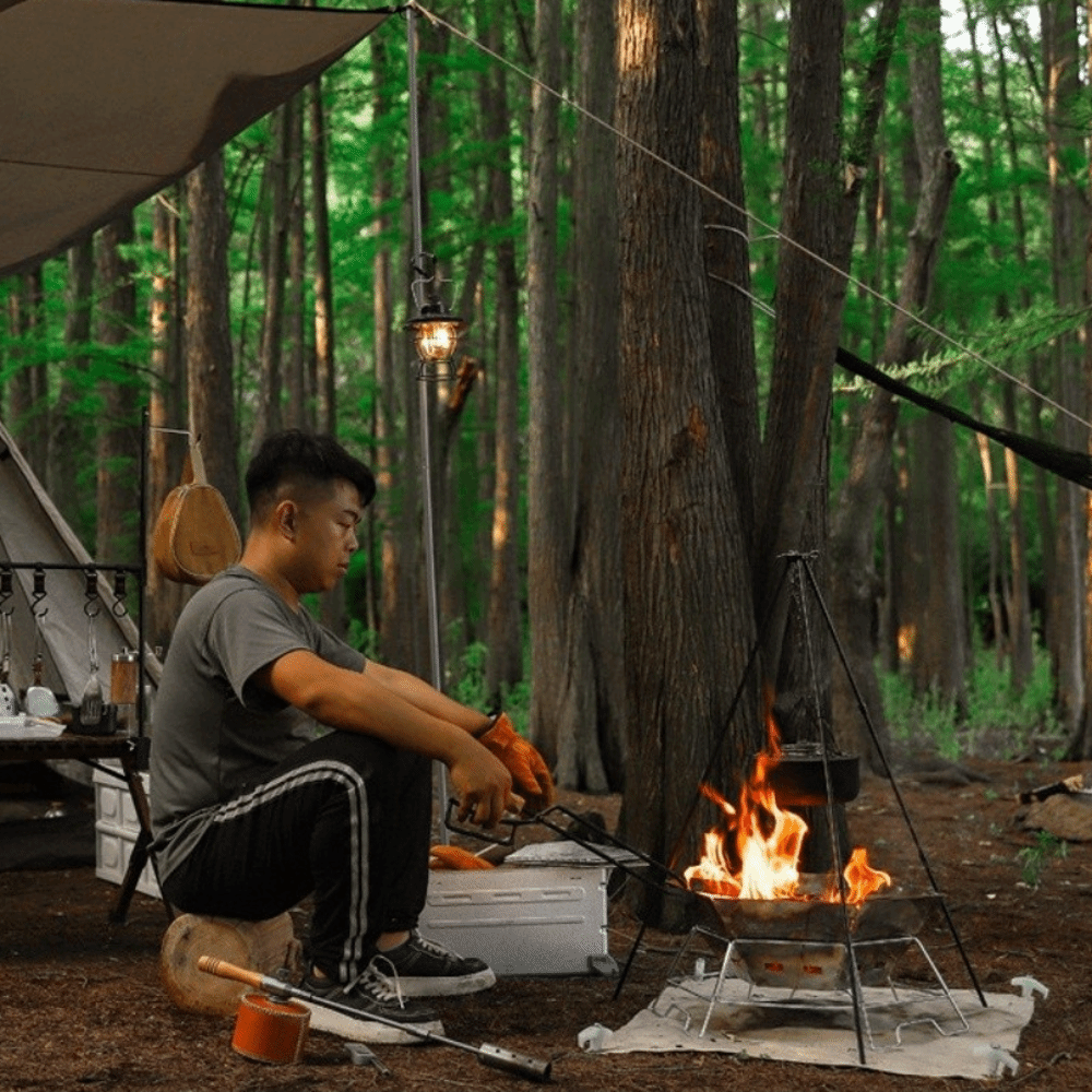 Aluminum Alloy Camping Tripod  - Camping Cooking Pot Tripod avis et prix