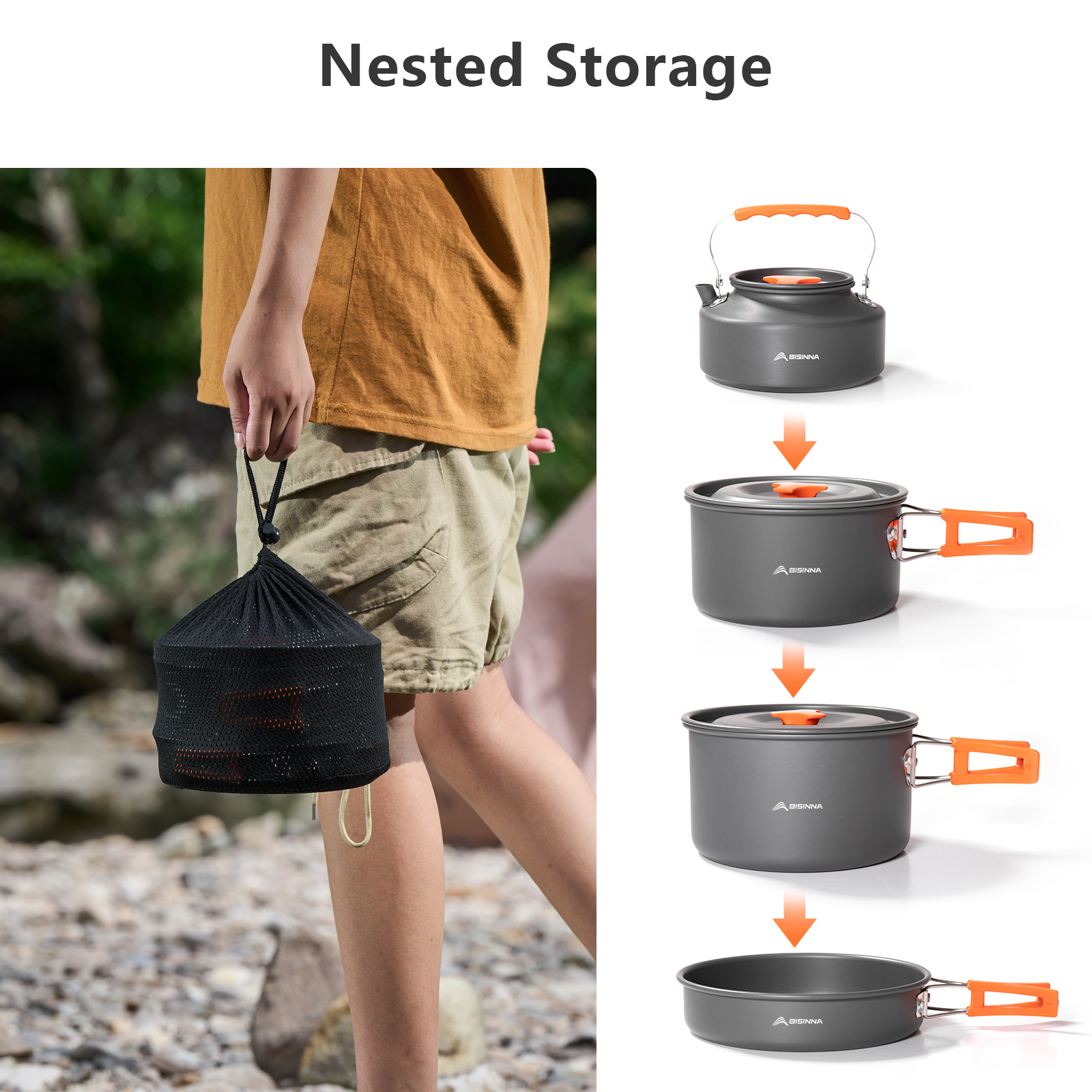 BISINNA Outdoor Aluminum Alloy - Quechua Camping Cooking Set avis et prix